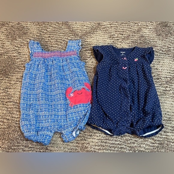 Carter's Other - 🌼4/$25🌼 Carter’s 3 month romper bundle